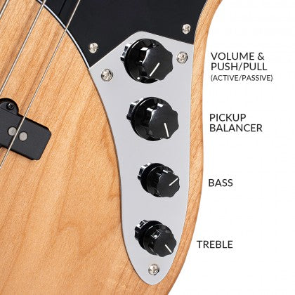 Đàn Guitar Bass 4-dây Cort GB64JJ gồm hệ thống điện tử active