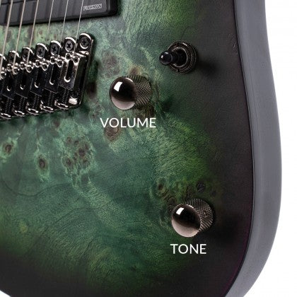 Đàn Guitar Điện 7-dây Cort KX507 Multi Scale thiết kế núm đẩy/ kéo âm lượng và âm sắc cùng bộ chọn 3 chiều