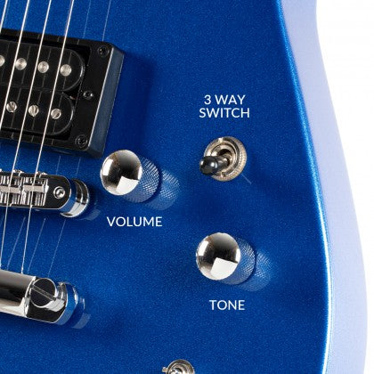 Đàn Guitar Điện Cort MBM-2 Sustainiac gồm bộ điều khiển âm lượng, âm sắc và công tắc 3 chiều
