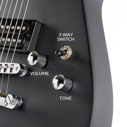 Đàn Guitar Điện Cort MBM-2 bao gồm bộ điều khiển âm lượng, âm sắc và công tắc 3 chiều