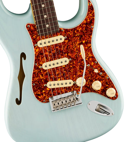 Đàn Guitar Điện Fender Limited Edition American Professional II Stratocaster Thinline, Transparent Daphne Blue