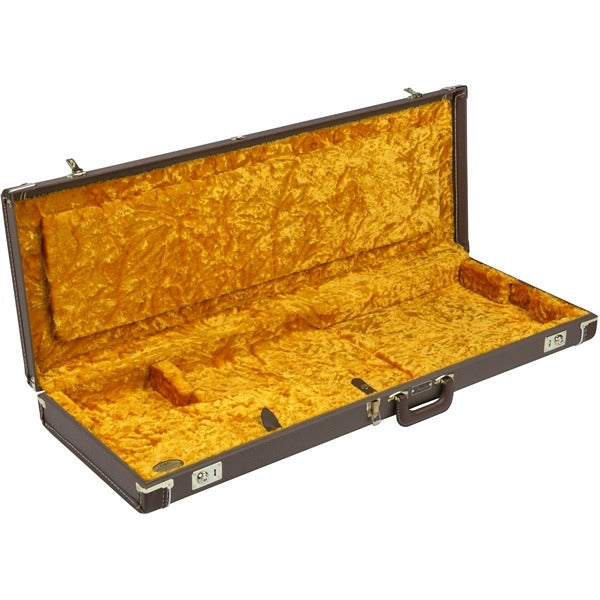 Fender G&G Deluxe Hardshell Cases - Stratocaster-Telecaster, Brown with Gold Plush Interior
