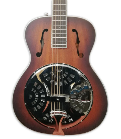 Fender PR-180E Resonator Guitar, Aged Cognac Burst