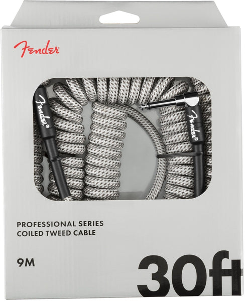 Fender Professional Series Tweed Coil Cable 30ft, White Tweed