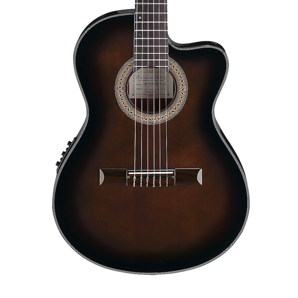 Đàn Guitar Classic Ibanez GA35TCE màu Dark Violin Sunburst High Gloss