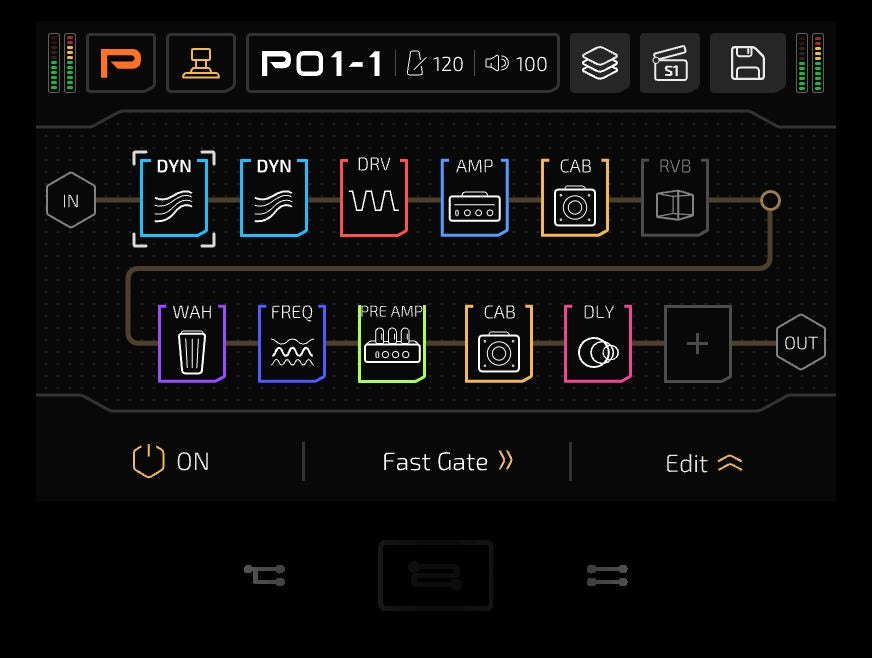 Pedal Guitar Hotone Ampero II Stage - Effect Processor có hiệu ứng IR nâng cao