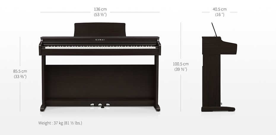Kích thước Đàn Piano Kawai KDP120