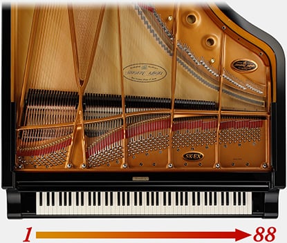 Đàn piano kỹ thuật số KDP120 ghi lại âm thanh tuyệt đẹp của cây đại dương cầm dành cho hòa nhạc được đánh giá cao của Kawai, với tất cả 88 phím của nhạc cụ đặc biệt này được ghi lại, phân tích và tái tạo một cách tỉ mỉ bằng công nghệ Harmonic Imaging.
