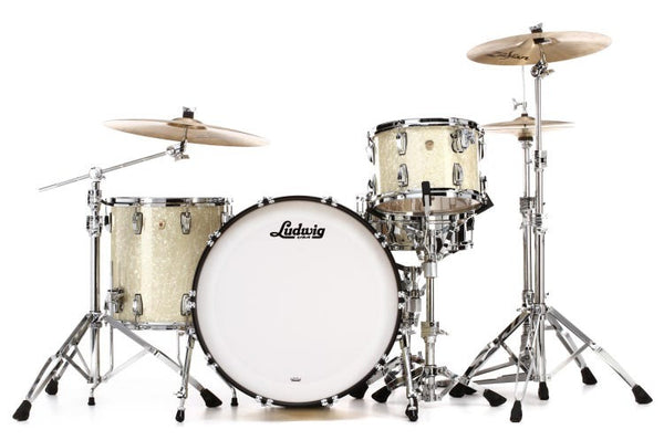 Trống Cơ Ludwig Classic Maple Pro Beat 3-piece Shell Pack, Vintage White Marine