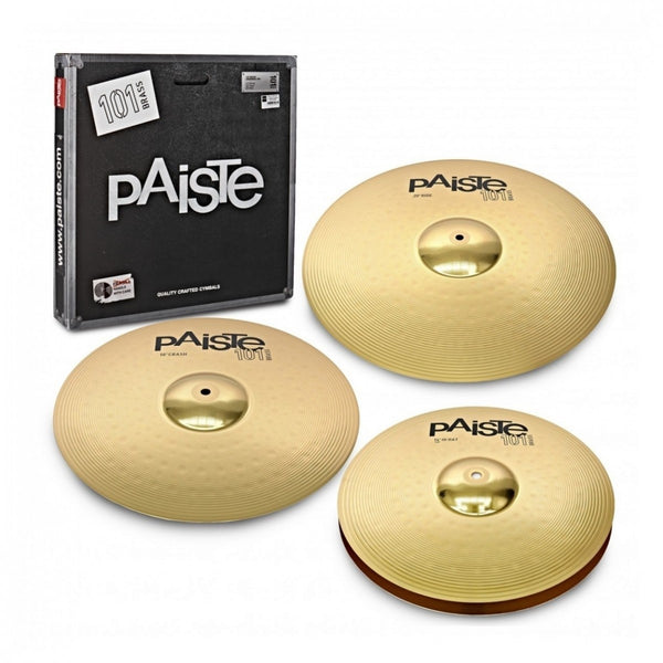 Bộ cymbal Paiste 101 Brass Cymbal Set Universal 14" HiHat, 16" Crash, 20" Ride đã sẵn sàng khuấy động