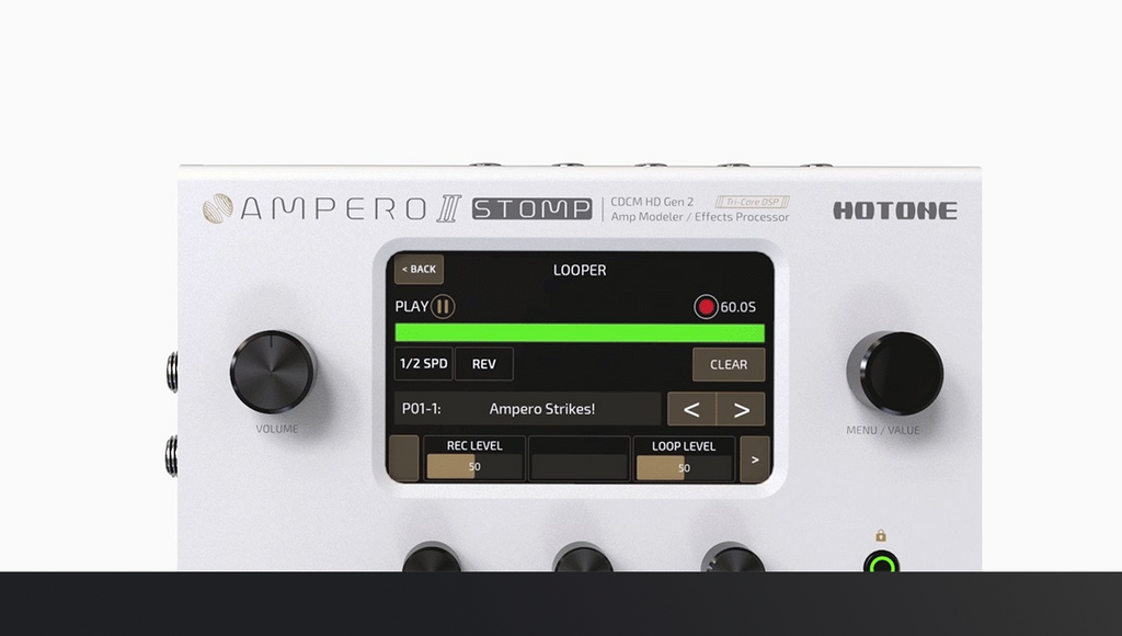 Multi Effect Pedal Ampero II Stomp MP-300 10th Anniversary Limited Edition có vòng lặp âm thanh nổi 60 giây