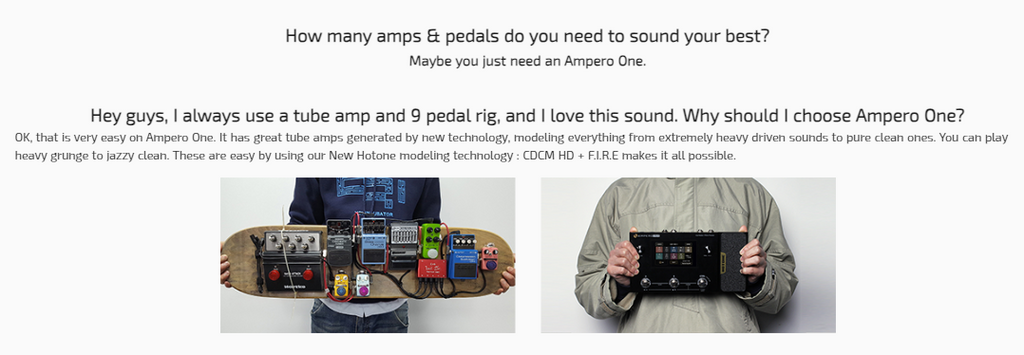Multi Effect Pedal Hotone Ampero One - Chỉ cần một Pedal Ampero One để thay cho cả một pedalboard rườm rà