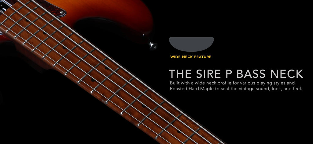 Sire Marcus Miller P5 có thiết kế cần đàn gỗ maple được bo tròn dễ chơi