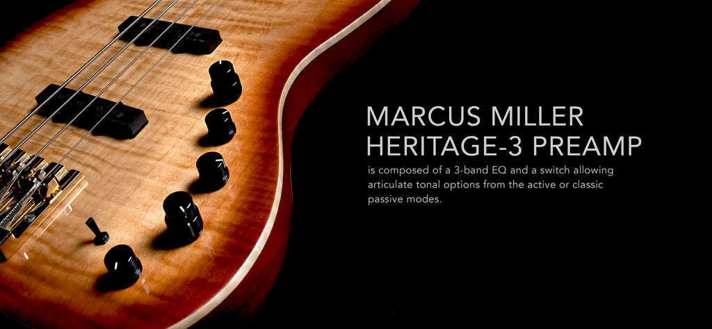Sire Marcus Miller V10dx được tích hợp hệ thống preamp Heritage-3