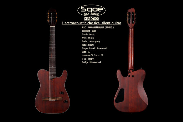 Đàn Guitar Silent Classical Sqoe SEGD600