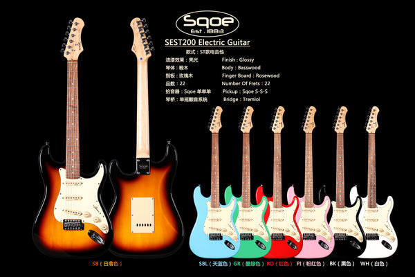 Đàn Guitar Điện Stratocaster Sqoe SEST200