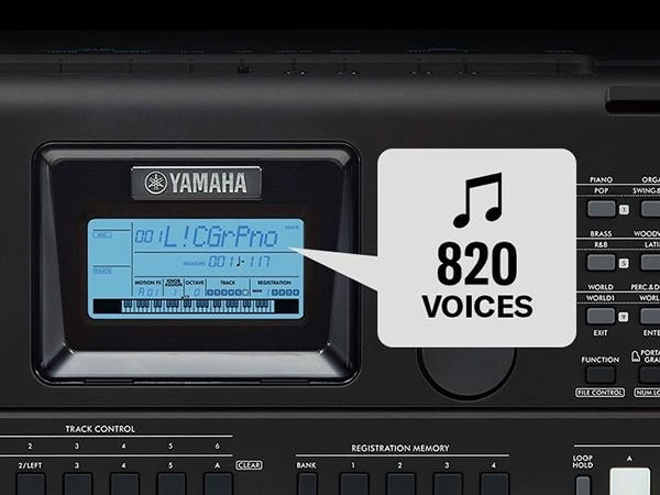 SR-EW425 được mở rộng dựa trên các thế hệ trước với dung lượng bộ nhớ trong tăng lên, cho phép Yamaha cung cấp nhiều Âm sắc (Voice) hơn với độ phân giải cao hơn.