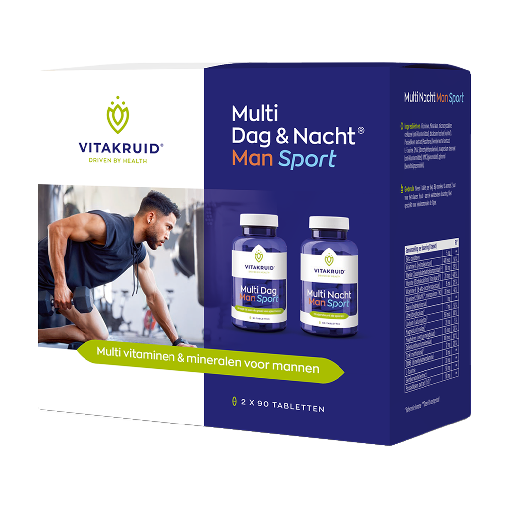 vitakruid multi day & night man sport 90 tabletter