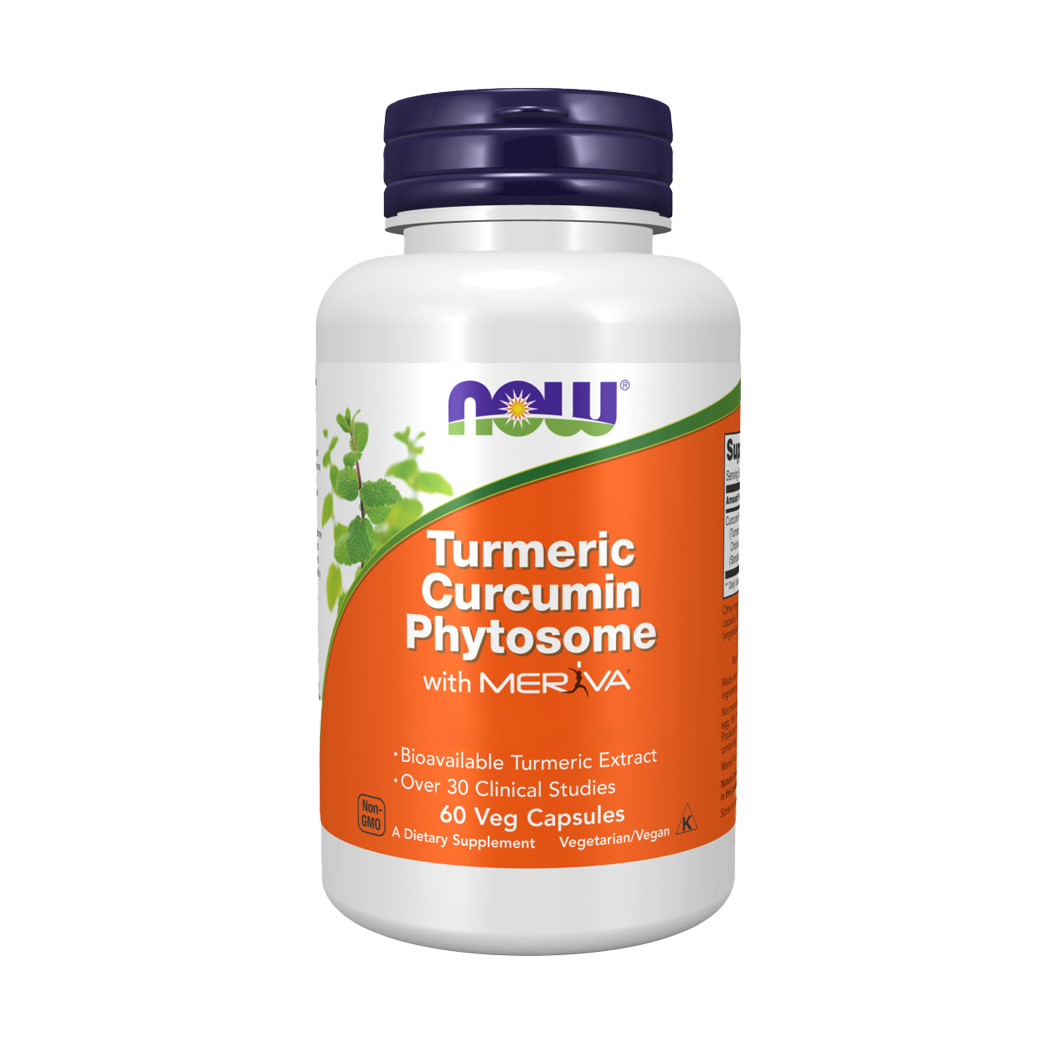 NOW Foods Kurkuma Curcumine Fytosoom (60 capsules) Voorkant