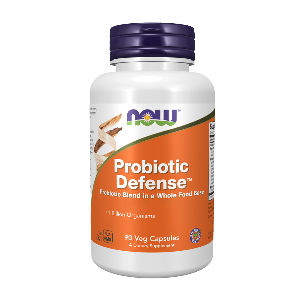 NOW Foods Probiotische verdediging (90 capsules) Voorkant