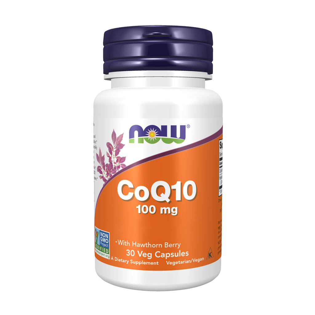 NOW Foods CoQ10 100 mg med hvidtjørn bær