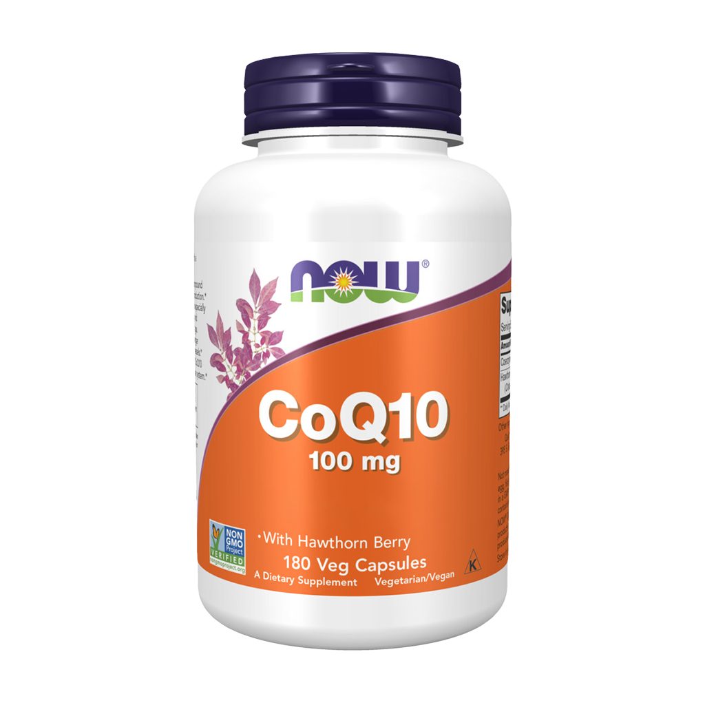 NOW Foods CoQ10 100 mg med hvidtjørn bær