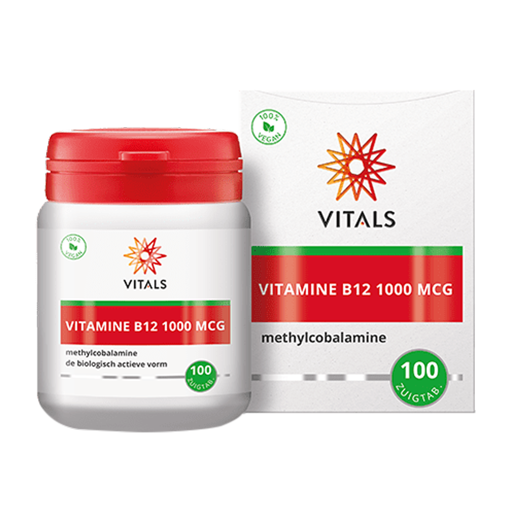 Vitals Vitamin B12 1000 mcg 100z glas og æske