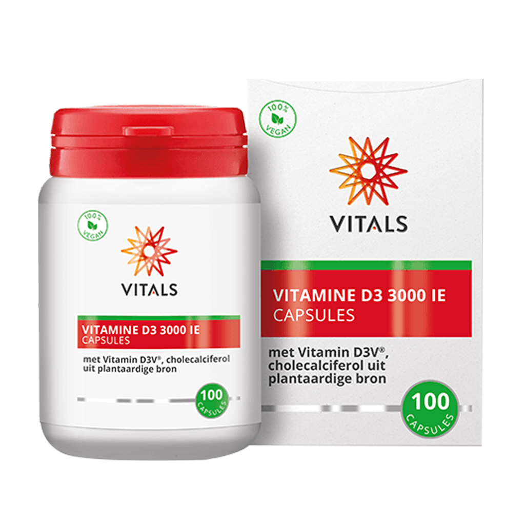 Vitals Vitamin D3 3000ie 100c glasæske