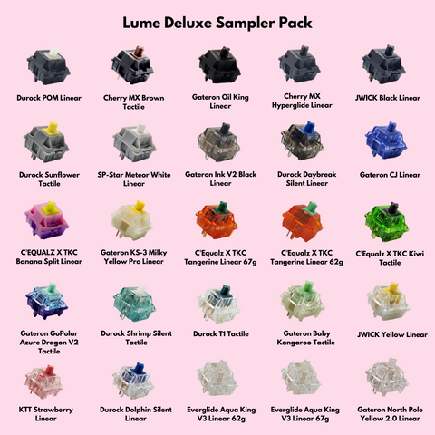 Lume Deluxe Sampler Pack Switch Tester