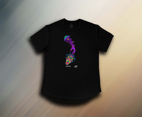 Aquarius inspired design on an Eli-by-NOK T-shirt