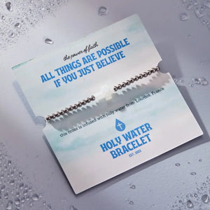 Holy Water Stretch Bracelet in Silver - HASE Clothing Company, LLC