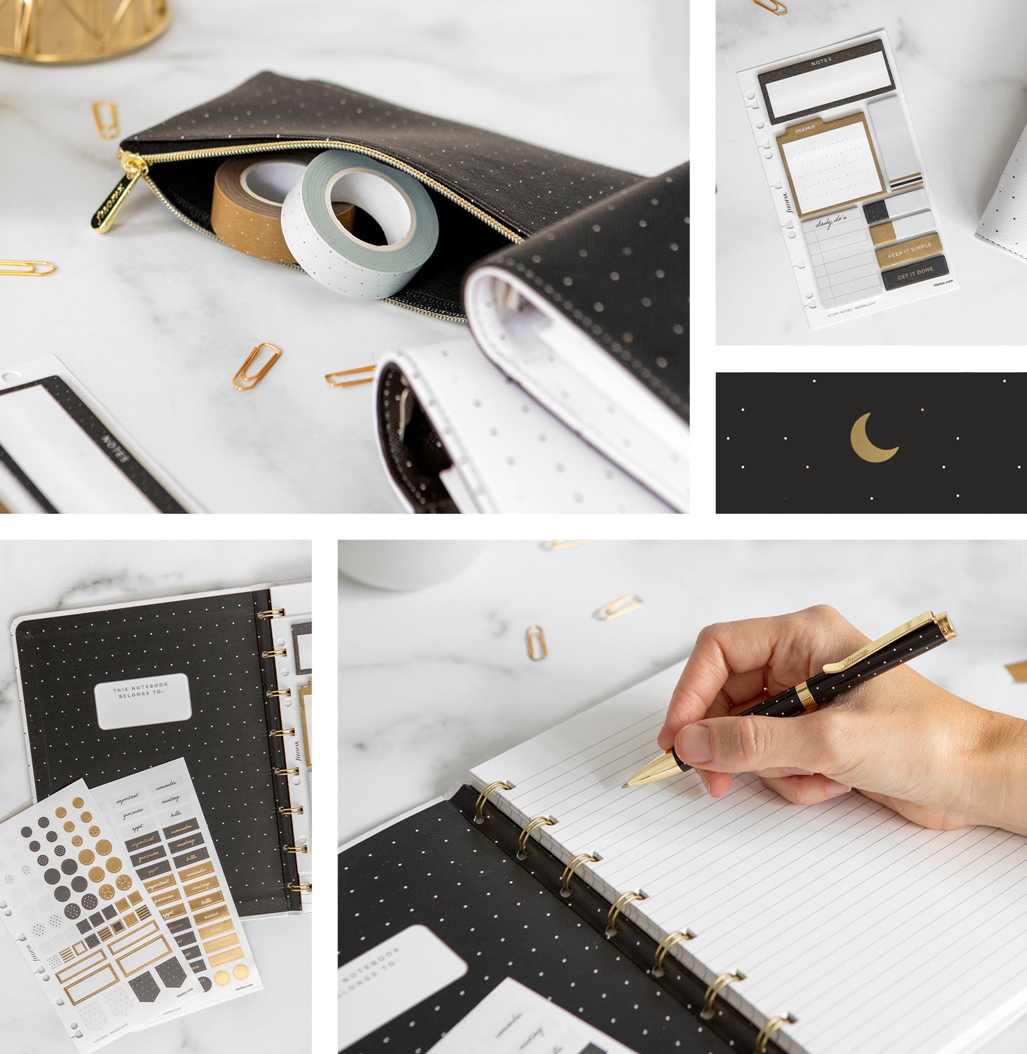 Moonlight Stationery Accessories by Filofax
