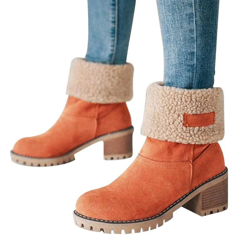 Product Image for Winterstiefel für Senioren mit dickem Absatz, Orange / 4.5
