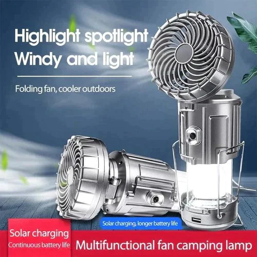 Product Image for Tragbare LED Campinglampe mit Ventilator, golden