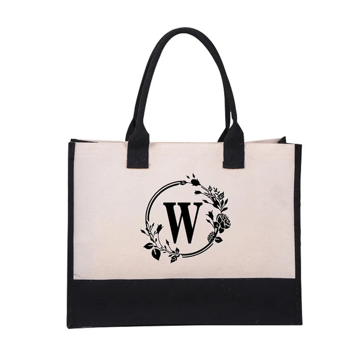 Product Image for Perfektes Geschenk-Brief-Leinensack Frauen Hitfarbe einfache Schulter Einkaufstasche Handtasche, W