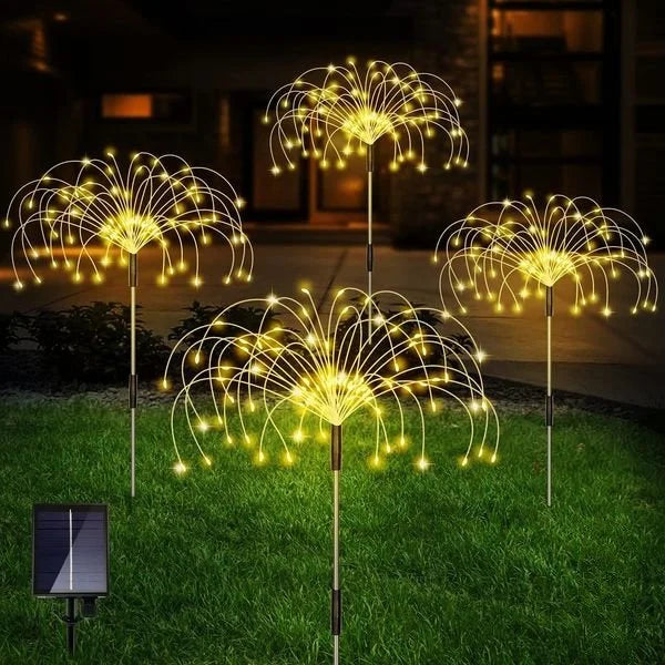 Product Image for Wasserdichte Solar Garten Feuerwerkslampe, 8 Mode / 150 Lichter / Warmweiß