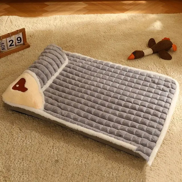 Product Image for Sandsberg | Cozy MADDEN Luxe Ruit Hondenmat voor Kleine tot Middelgrote Honden en Katten - Verwijderbaar, Wasbaar Pluche Bed, grijs / 60x40 cm