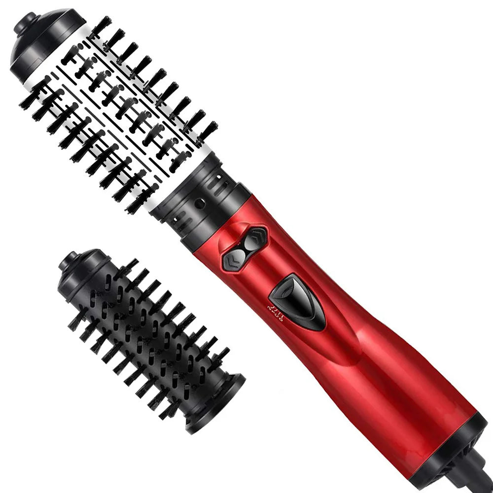Product Image for 3-in-1 Rotierender Haartrockner und Styler mit einstellbarer Temperatur für mühelose Locken und Wellen, Rot / UK STECKER