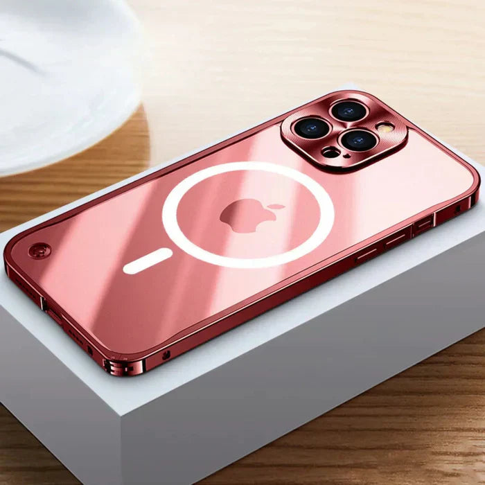 Product Image for Sandsberg | MagSafe Hoes voor iPhone 15 - SteelGuard, Rot / iPhone 15 Pro