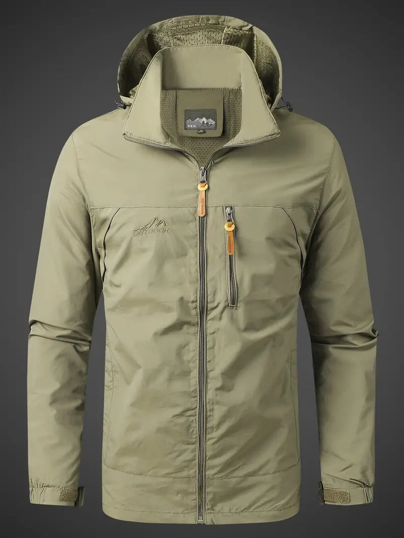 Product Image for Wasser- und Winddichte Herren Outdoor Jacke für alle Aktivitäten, Khaki / M