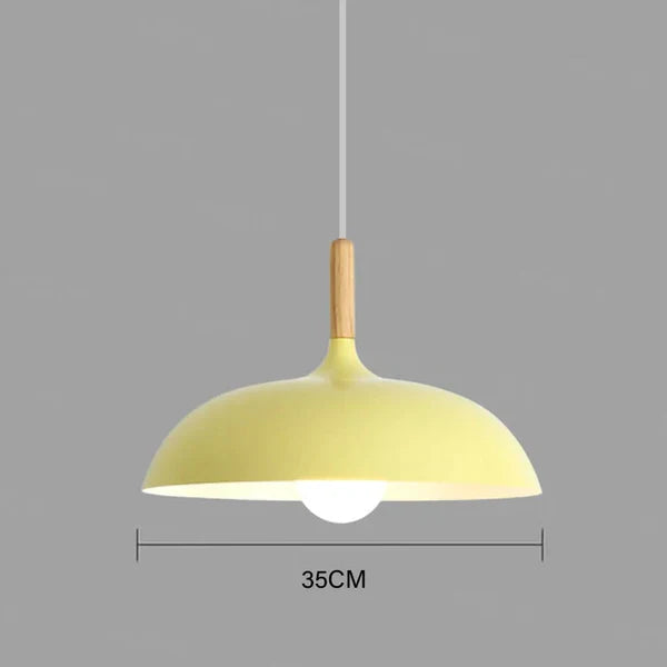 Product Image for Sandsberg | Deckenleuchte aus skandinavischer Eiche - ScandiLuxe, Gelb / Warme Weiß / dia35cm X h23cm