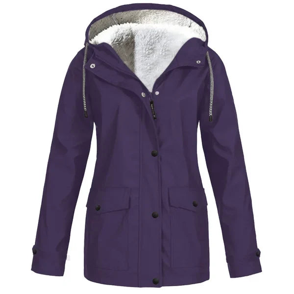 Product Image for – Fleece Damen Regenjacke, Lila / 3XL
