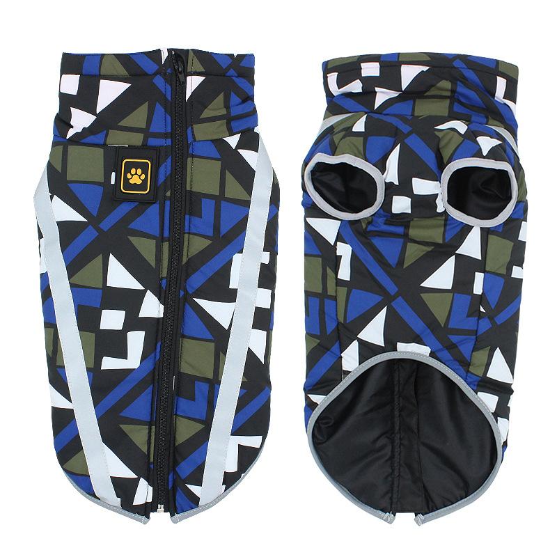 Product Image for Wasserfester Winterfell für Hunde, M / blau kariert