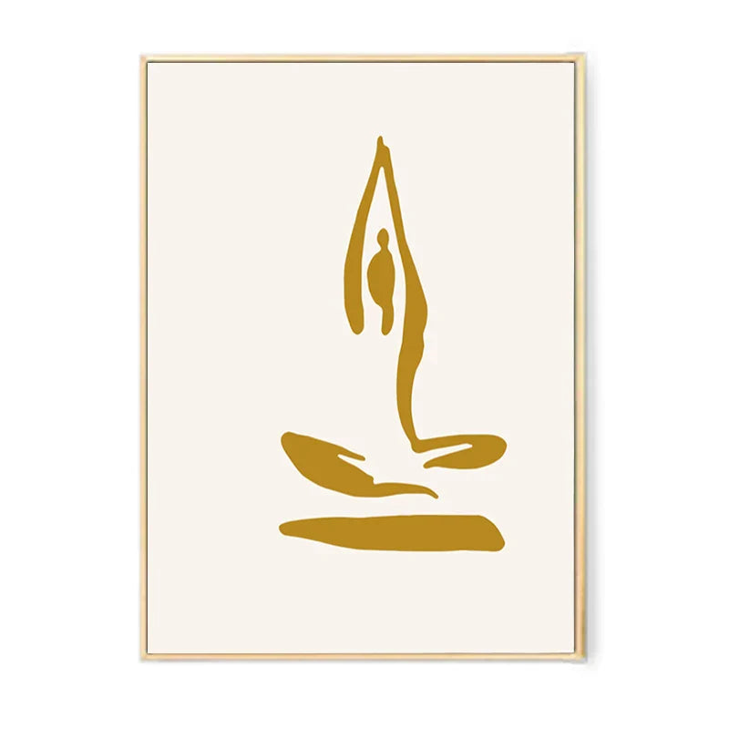 Product Image for Yoga Silhouette Leinwandposter, GB300-4 / 50x70cm Ohne Rahmen