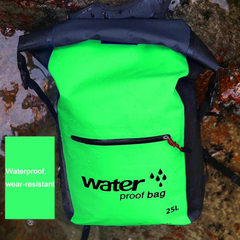 Product Image for Trockene wasserdichte Tasche Trockener Rucksack Sack Eimer schwimmend 25L Outdoor-Aufbewahrungstaschen für Bootfahren Angeln Rafting Schwimmen 