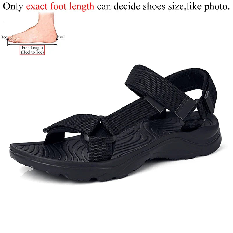 Product Image for Sommer Freizeit Atmungsaktive Schwarze Herren Sandalen Offene Schuhe Frauen Vietnam Hombre Gladiator Verstellbar, PureBlack / 40