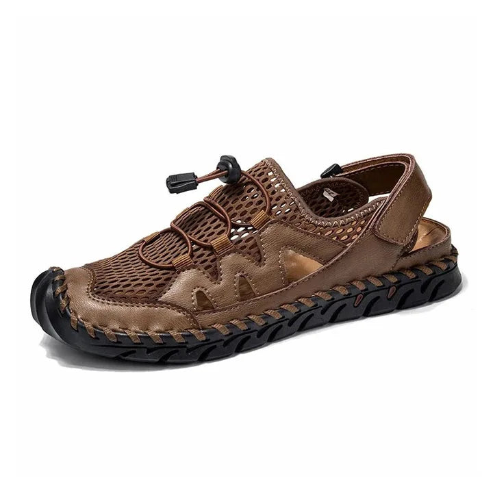 Product Image for Sommer Schuhe Herren Strand Sandalen Flach Rutschfest Sommer Urlaub Sommer Schuhwerk, Khaki dunkelbraun / 10.5