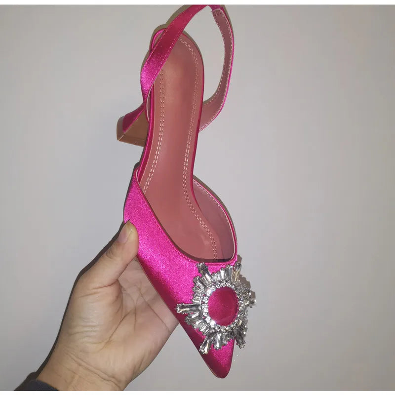 Product Image for Stern Stil Damen Sandalen Elegante Spitzenschuhe Sommer Büro Dame Schuhe Hohe Absätze Gladiator, Rose / 6