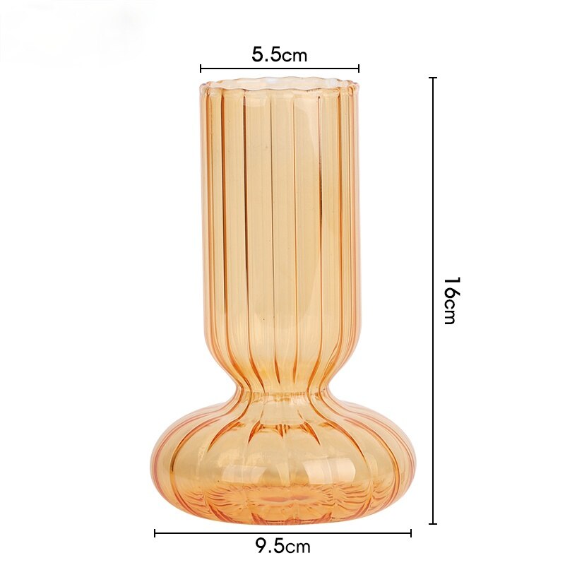 Product Image for Zylinder Glasvase, Flacher Globus - Orange