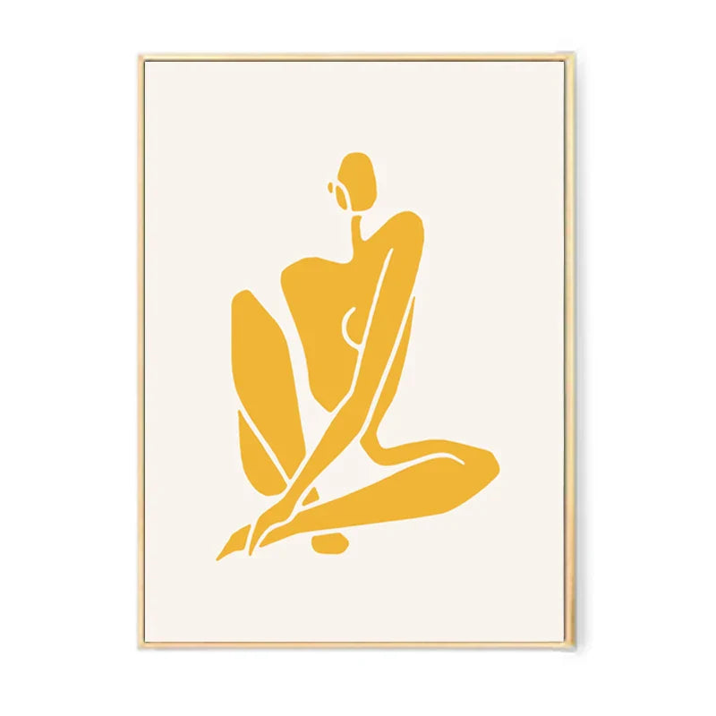 Product Image for Yoga Silhouette Leinwandposter, GB300-2 / 40x50cm Kein Rahmen